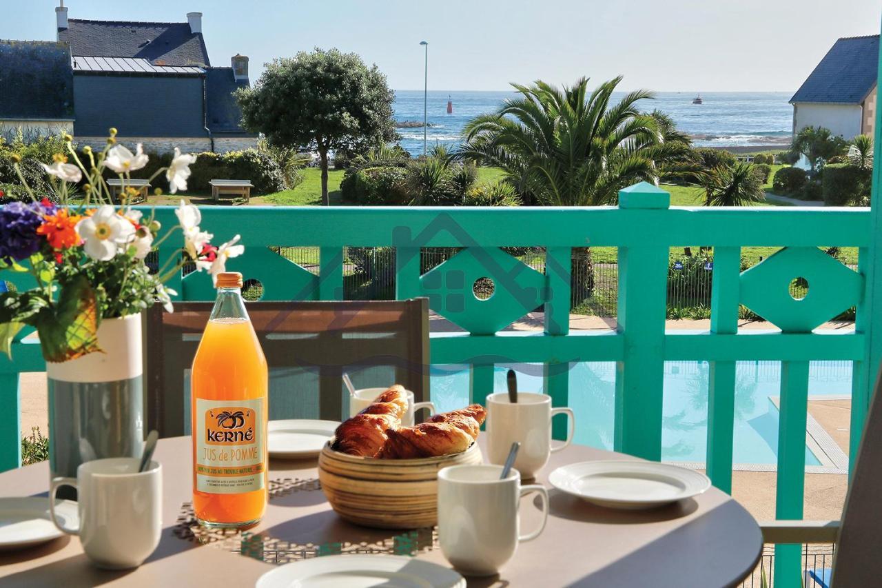 Au Guilvinec Seaside Retreat: Oceanview Comfort with Pool and Garden Exterior photo